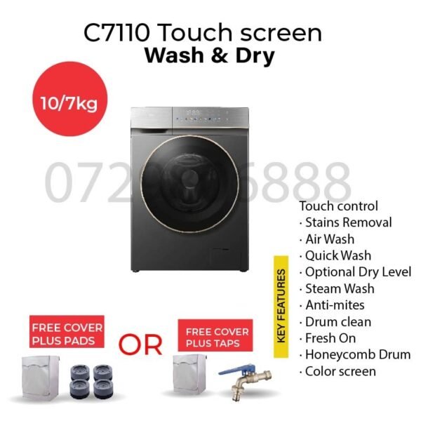 TCL C7110WDG 10kg Wash /7kg Dry Capacity DD Inverter Washing machine