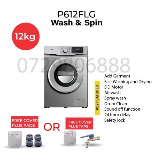 TCL P612FLG 12Kg Front Load Washing Machine