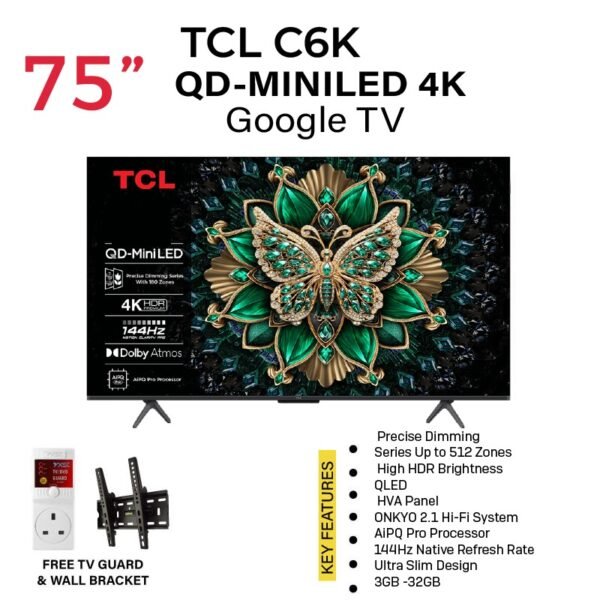 TCL C6K 75 Inch Premium QD-MiniLED TV