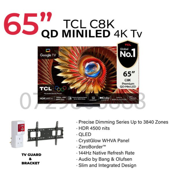 TCL C8K 65 Inch QD-MINILED Google TV